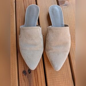 Vince Nadette Woodsmoke Gray Suede Slides